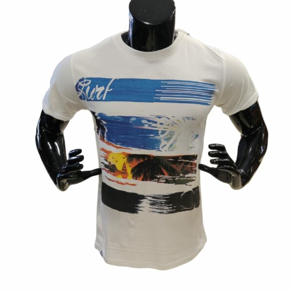 CAMISETA BLANCA OP"BEACH", ALGODÓN, comprar online, calidad, camiseta hombre, playa, regalo