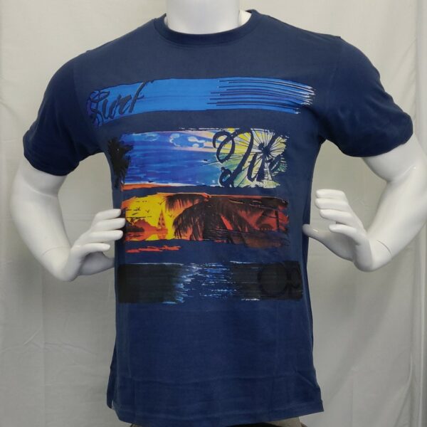 CAMISETA AZUL OP "BEACH", CAMISETA HOMBRE, COMPRAR ONLINE, ALGODÓN, OPORTUNIDAD, REGALO