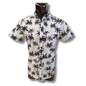 Camisa Hawaiana Floral Blanca Ocean Pacific verano floral palmeras