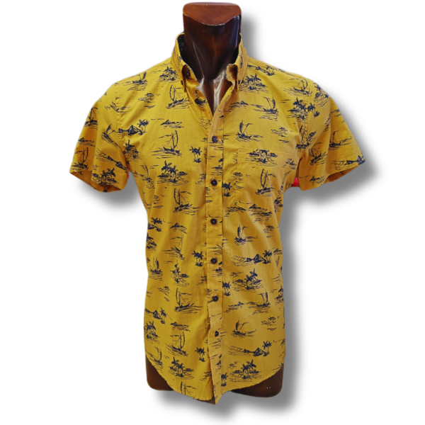 Camisa Hawaiana Mustard Ocean Pacific, Camisa hombre, slim fit, comprar online