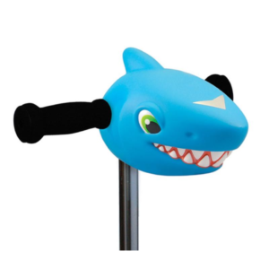accesorio scooter, cabeza tiburón azul, regalo micro