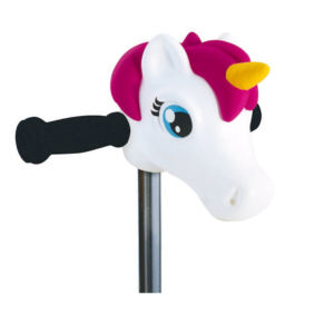accesorio scooter, cabeza unicornio micro, unicornio blanco y rosa