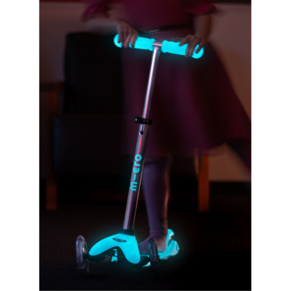 scooter mini micro glow aqua, scooter infantil, comprar patinete 3 ruedas, luces led