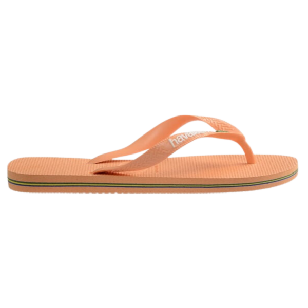 chanclas havaianas, color peach, clasico havaiana, brasil logo, temporada 2024