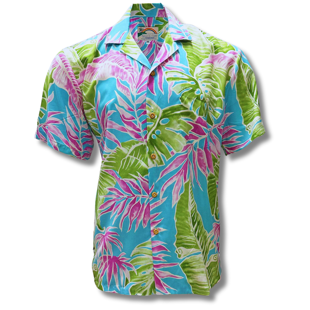camisa hawaiana, camisa paradise found, camisa hecha en hawai, calidad maxima, temporada 2024